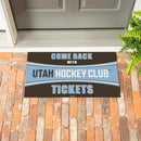 28" x 16" PVC Trapper Mat, Come Back with Tickets, Utah Hockey Club