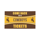 28" x 16" PVC Trapper Mat, Come Back with Tickets, University of Wyoming