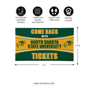 28" x 16" PVC Trapper Mat, Come Back with Tickets, North Dakota State University
