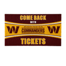 28" x 16" PVC Trapper Mat, Come Back with Tickets, Washington Commanders