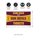 28" x 16" PVC Trapper Mat, Come Back with Tickets, Arizona State University