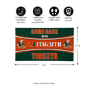 28" x 16" PVC Trapper Mat, Come Back with Tickets, University of Miami