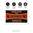 28" x 16" PVC Trapper Mat, Come Back with Tickets, Oregon State University