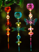 Garden Friend Solar Glass Hanging Decor,2sp4218a