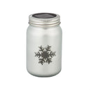 5.5"H Solar Christmas Mason Jars, Silver