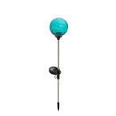 Seaside Retreat Garden Stake, Solar Art Glass Stone, 20.5"H, Asst of 3, CDU
