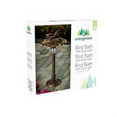 Solar Plastic Bird Bath, Bird on Branch Gold Finish