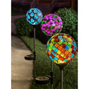 Cottage Garden Stake, Solar Mosaic Globe Garden Stakes, 22"H, Asst of 3, CDU