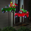 35.25"H Solar Twinkling Light Metal Truck Garden Stake, 2 ASST, 12 PC CDU