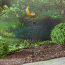 Cottage Garden Stake, Sun and Moon with Glass Crackle Ball, 29", Asst of 2, CDU
