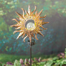 Cottage Garden Stake, Sun and Moon with Glass Crackle Ball, 29", Asst of 2, CDU