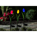 Solar Artificial Floral Garden Stake, 3 ASST, 12PC CDU