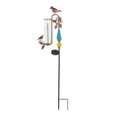 36"H Twinkling Light Solar Rain Gauge Garden Stake, Bronze with Bead Detail, 12pc CDU
