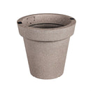 16" Solar Lit Plastic Planter, Grey