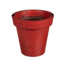 16" Solar Lit Plastic Planter, Red