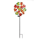 44"H Chasing Light Solar Garden Stake, Maple Leaves