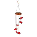 Color Changing Solar Mobile with Spinning Light Refractor, Truck with Poinsettia,2sp7495