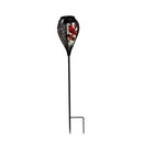 31.5"H Fire Flame Solar Garden Stake with Glass Cardinal, 2 Asst, 12pc CDU