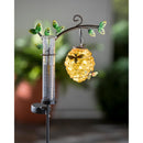 Pollinator Garden Stake, Solar Beehive with Rain Gauge, 36"H