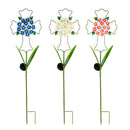 36" Solar Floral Memorial Garden Stake, 3 Asst, 4 of each, 12 Piece CDU