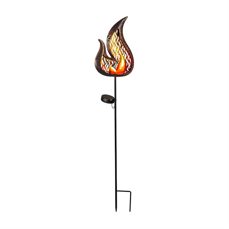35.5"Flame Solar Garden Stake, Ember
