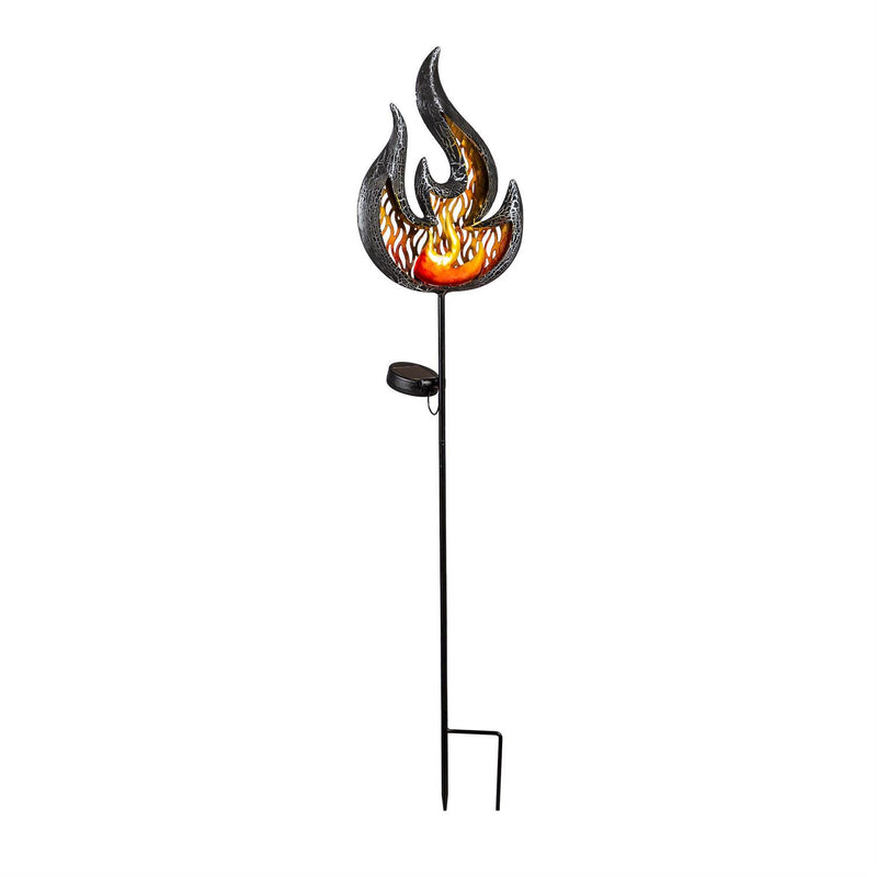 35.5"Flame Solar Garden Stake, Fireball