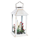 Plastic Brick Solar Lantern w/ Holiday Wreath