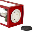 Plastic Red Solar Lantern w/ Holiday Wreath