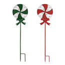 Solar LED Peppermint Garden Stakes, 2 Asst, 6 of each, CDU of 12