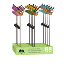 35"H Solar Garden Stake, Glass Butterfly, In CDU