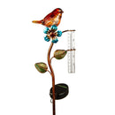 Cottage Garden Rain Gauge, Solar Perched Bird Garden Stake, 36"H, CDU