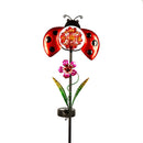 36"H Solar Garden Stake, Blooming Flower Pollinators, In CDU
