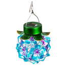 8"H Solar Lantern, Mini Hanging Flower, In CDU