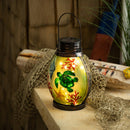 Hand-Painted Solar Glass Lantern- Seashell