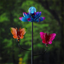 Solar Butterfly Spinner, Blue & Yellow