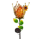 27"H Solar Garden Stake, Blossoming Buds, In CDU