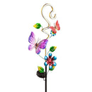 36"H Solar Garden Stake, Neon Pollinator