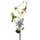 36"H Solar Garden Stake, Neon Pollinator