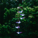 White Light Solar Mobile, Blue & Purple Hummingbird