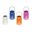 6"H Solar Lantern, Caged Design, In CDU