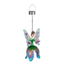 12"H Solar Lantern, Blue Ombre Hanging Fairy