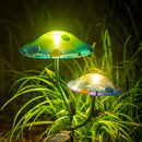 Garden of Wonder Garden Stake, Solar Glass Mushroom, 16"H