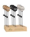 29.5"H Solar Garden Stake, Faux Rattan, In CDU