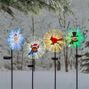 32" Solar Fiber Optic Garden Stake, Christmas Icon, In CDU