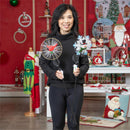 32" Solar Fiber Optic Garden Stake, Christmas Icon, In CDU