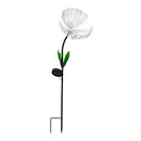 Cottage Garden Stake, Flower Fiber Optic Solar with Metal Display, 24"H, 12 Pcs