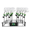 Cottage Garden Stake, Flower Fiber Optic Solar with Metal Display, 24"H, 12 Pcs