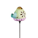 Tropical Oasis Garden Stake, Ceramic Solar Turtle, 32", CDU