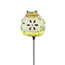 Tropical Oasis Garden Stake, Ceramic Solar Turtle, 32", CDU