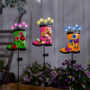 Cottage Garden Stake, Solar Rain Boot, 40", CDU